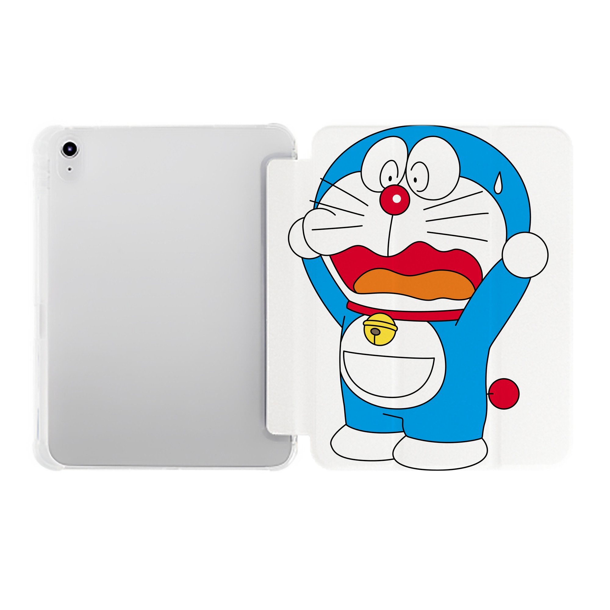 （画像用） ドラえもん Doraemon IPad ケース ペン収納付き 三つ折りスタンド PUレザー×シリコン 対応機種9.5/10.5/10.9インチ